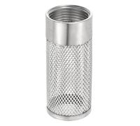 sourcing map 3/4 Inch 304 Stainless Steel Filter Cover, Hose Inlet Suction Strainer Filter, Connected to DN20 3/4" PVC Water Pipe to Reduce Solid Entry (70mm Length, 25mm Thread Dia)