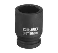 sourcing map 3/4-Inch Drive 12 Point Impact Socket 30mm Metric Spindle Axle Nut Socket Driver Wrench for Auto Repair Easy Removal