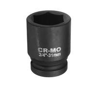 sourcing map 3/4-Inch Drive 12 Point Impact Socket 31mm Metric Spindle Axle Nut Socket Driver Wrench for Auto Repair Easy Removal