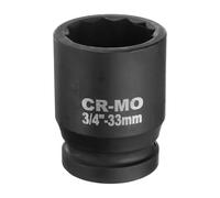 sourcing map 3/4-Inch Drive 12 Point Impact Socket 33mm Metric Spindle Axle Nut Socket Driver Wrench for Auto Repair Easy Removal