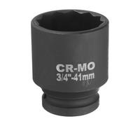 sourcing map 3/4-Inch Drive 12 Point Impact Socket 41mm Metric Spindle Axle Nut Socket Driver Wrench for Auto Repair Easy Removal