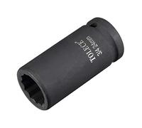 sourcing map 3/4-Inch Drive 24mm 12-Point Deep Impact Socket, CR-MO Steel 78mm Length, Metric Sizes