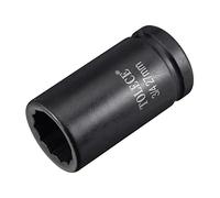sourcing map 3/4-Inch Drive 27mm 12-Point Deep Impact Socket, CR-MO Steel 78mm Length, Metric Sizes