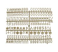 sourcing map 3/4 Inch Letters Set for Felt Letter Board Numbers Symbols Bronze Alphabet Message Board Changeable for Cafe, Wedding, Birthday