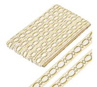 Sourcing Map 3/4 Inch Polyester Woven Braid Trim Upholstery Decorative Gimp Trim for DIY Crafts Sewing Curtain Slipcover Costume, White