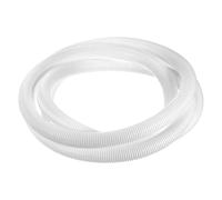 sourcing map 3/4 Inch x 10 Ft Split Wire Loom Tubing, Guard Convoluted Flex, Protective Split Cable Conduit, Flexible Wire Protector Tubing, Electrical Cord Cover,White