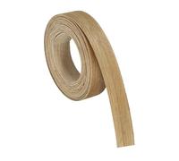 sourcing map 3/4 Inch x 13ft Wood Veneer Edge Banding, Pre-Glued Flexible Ash Wood Edging Strips, Iron on with Hot Melt Adhesive Wood Tape for Cabinet Repair and Furniture Restoration
