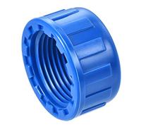 sourcing map 3/4PT Pipe Fitting Cap, PVC Round Female Thread Hose Connector, for Garden and Outdoor Water Pipes End, Blue 10Pcs