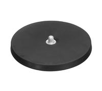 sourcing map 3.5" Dia Rubber Coated Magnets, 88LBS Anti-Scratch Flag Magnet Base with 1/4"-20UNC Male Threaded Studs and Nut Magnets Holder for Camera Light Bar Mirror Tool