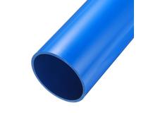 sourcing map 3.5 Inch PVC Rigid Tube Round Pipe 81.4mm ID 90mm OD 500mm Blue High Impact for Water Pipe, Crafts, Decoration, Cable Sleeve