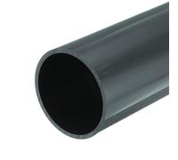sourcing map 3.5 Inch PVC Rigid Tube Round Pipe Tubing Hardware Tubing 81.2mm ID 89mm OD 20cm/8" Length Dark Grey High Impact for Water Pipe, Crafts