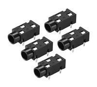 sourcing map 3.5 mm Audio Jack Connector PCB Mount Female Socket 3Pin PJ-320 5pcs