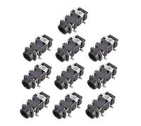 sourcing map 3.5 mm Audio Jack Connector PCB Mount Female Socket 5 Pin PJ-327A 10pcs