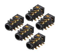 sourcing map 3.5 mm Audio Jack Connector PCB Mount Female Socket 8 Pin PJ-393 5pcs