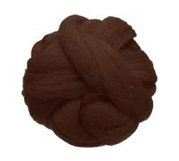 sourcing map 3.53oz Wool Roving Yarn, Needle Felting Wool Fiber DIY Craft Needle Wet Felting Supplies for Blending Weaving Handcrafts, Red Coffee
