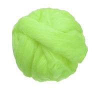 sourcing map 3.53oz Wool Roving Yarn, Needle Felting Wool Fiber DIY Craft Needle Wet Felting Supplies for Blending Weaving Handcrafts, Bright Green