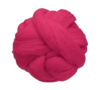 sourcing map 3.53oz Wool Roving Yarn, Needle Felting Wool Fiber DIY Craft Needle Wet Felting Supplies for Blending Weaving Handcrafts, Rose Red