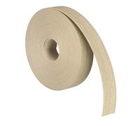 sourcing map 3.5cm x 15.24m Wood Veneer Edge Banding, Pre-Glued Flexible White Oak Edging Strips, Iron on with Hot Melt Adhesive Wood Tape for Cabinet Repair and Furniture Restoration