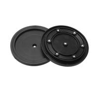 sourcing map 3.5inch Rotating Swivel Stand with Steel Ball Bearings Annular Lazy Susan Base Turntable for Kitchen Corner Cabinets, Annular 0.51inch with Black Rubber Ring Pack of 2