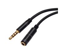sourcing map 3.5mm Aux Extension Cable Male to Female Auxiliary Audio HiFi Headphone Cord 3.3ft for Phone Stereo, Black
