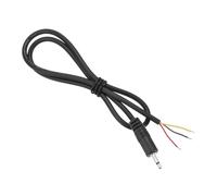 sourcing map 3.5mm Male Jack to Bare Wire Open End Replacement 26AWG TRS 3 Pole Stereo 1/7" Mono Audio Cable Plug Jack Plug 41mm for Earphone Headphone Cable Repair, 0.5m/19.7 inches