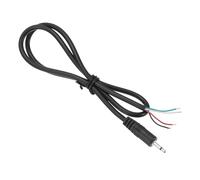 sourcing map 3.5mm Male Jack to Bare Wire Open End Replacement 28AWG TRS 3 Pole Stereo 1/7" Mono Audio Cable Plug Jack Plug 41mm for Earphone Headphone Cable Repair, 0.5m