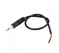 sourcing map 3.5mm Male Plug to Bare Wire Open End TS 2 Pole Mono 1/8" Plug Jack Connector Audio Cable 0.25m, Pack of 2