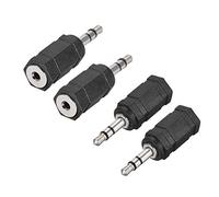 sourcing map 3.5mm Male to 2.5mm Female Connector Adapter Coupler for Stereo Audio Video AV TV Cable Convert 4Pcs