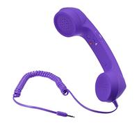 sourcing map 3.5mm Retro Telephone Handset Telephone Receiver for Microphone Speaker Purple