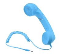 sourcing map 3.5mm Retro Telephone Handset Telephone Receiver for Microphone Speaker Sky Blue