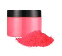 sourcing map 3.5oz (100g) Fluorescent Pigment Nail Powder Neon Pigment Powder Made of Resin (Water-Based) for Ink, Coating, Leather, Printing, Bright Red