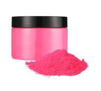 sourcing map 3.5oz (100g) Fluorescent Pigment Nail Powder Neon Pigment Powder Made of Resin (Water-Based) for Ink, Coating, Leather, Printing, Pink