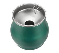 sourcing map 3.6x3.1" Stainless Steel Cigarette Ashtray, Outdoor Indoor Funnel Ashtray Ash Tray for Cigarette Smoker Patio Hotel Restaurant, Green