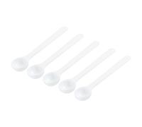 sourcing map 3.7" x 0.8" 1g Long Handle Plastic Measuring Spoons Reusable, 20Pcs Clear Measuring Spoons Round Bottom for Powders, Granules, Coffee, Baking Supplies and Protein
