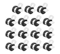 sourcing map 3/8"(10mm) Cable Clamp, 304 Stainless Steel Rubber Cushioned Insulated R Shape Metal Clamp Tube Holder for Pipe Hose Wire Cord Installation 15Pcs