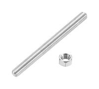 sourcing map 3/8"-16 Fully All Threaded Rod, 1 Pcs 304 Stainless Steel Long Threaded Screw 4.7" Length Right Hand Threads for Furniture Mounting Assembly Fastening