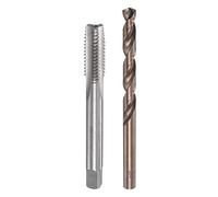 sourcing map 3/8-16 UNC Straight Flute Thread Tap and 7.9mm Twist Drill Bit Set, M35 Cobalt High Speed Steel Machine Threading Tap Drilling Tool for Stainless Steel