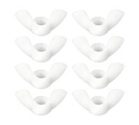 sourcing map 3/8"-16 Wing Nut 8 Pcs, Nylon Butterfly Wing Nuts Fasteners Parts Hand Twist Tighten Wing Nuts for Machinery Electronic Equipment DIY, White