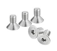 sourcing map 3/8-16x3/4" Flat Countersunk Head Socket Cap Screws, 10Pcs 304 Stainless Steel Hex Socket Flat Head Screws, Full Thread, Countersunk Bolts