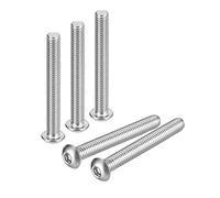 sourcing map 3/8-16x3" Button Head Socket Cap Screws, 5pcs 304 Stainless Steel Fasteners Hex Bolts Screws, Full Thread Hex Drive Screws