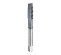 sourcing map 3/8"-20 UNS Thread Tap 6542 Cobalt High-Speed Steel TiCN Coated Plug Tap Right Hand Flat Head 3 Straight Flutes Screw Threading Hand Tap