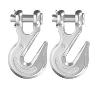 sourcing map 3/8" Clevis Grab Hooks, 2Pcs 316 Stainless Steel Chain Hook, 3307lbs Capacity Heavy Duty Safety Chain Hooks for Trailer Truck Transport