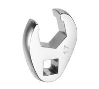 Sourcing Map 3/8" Drive 17mm Metric Crowfoot Wrench - 40Cr Chrome Plated Open End Flare Nut for Mechanics and Automotive Repair Work