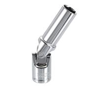 sourcing map 3/8" Drive Universal Joint Socket 12mm CR-V Metric 6-Point Rotation Swivel Flex Socket