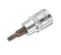 sourcing map 3/8" Drive x T25 Torx Bit Socket, S2 Steel Bits CR-V Sockets 48mm Length Use with Ratchet Wrench, Slide Bar, Extension Rod