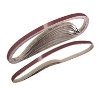 sourcing map 3/8-inch X 21-inch(9mm X 533mm) Sanding Belt 120 Grit Aluminum Oxide 12pcs