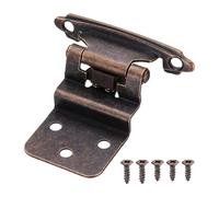 sourcing map 3/8" Inset Cabinet Door Hinges, 6 Pcs Self Closing Kitchen Cabinet Hardware Hinge with Door Bumper for Cabinet Doors Furniture, Oil Rubbed Bronze