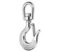 sourcing map 3/8" Slip Hook, 304 Stainless Steel Swivel Lifting Hook 2204 lbs Capacity Rotatable Chain Clevis Hooks Safety Chain Hooks for Crane, Fishing Boat, Port Transportation