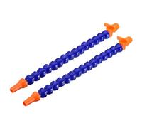 sourcing map 3/8" Thread Flexible Water Oil Coolant Pipe Hose, 300mm Plastic Adjustable Round Nozzle Cooling Pipe Hose with Switch for Lathe CNC Water Cooling System,2 Pcs