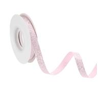 sourcing map 3/8" x 10 Yards Sparkle Ribbons, Wreath Crafts Cut Edge Ribbon, Sparkling Fabric Ribbon for Bow Making, Gift Wrapping, Festival Wedding Party Decoration, Pink